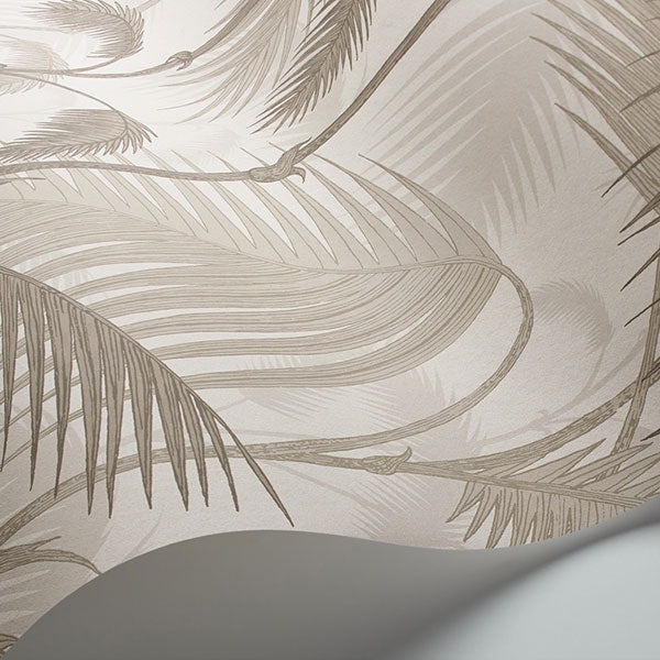 Vivienne Leaf wallpaper in blush & gold