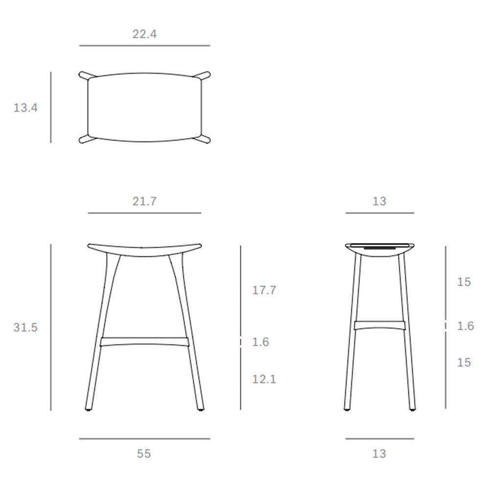 Osso Bar Stool by Ethnicraft Vertigo Home